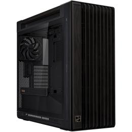 ASUS ProArt PA602 Wood Black Edition Tower with TG Panel for EATX/ATX/MATX/ITX CPU Cooler Support Upto 190mm, GPU Support Upto 450mm, 4x PCI Slot, 420mm Radiator Supported, Front I/O: 2x USB 2.0, 2 X USB 3.2 1 X USB TypeC,