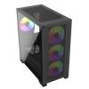Cooler Master Elite 301 ITX/mATX Mini Tower Gaming Case Tempered Glass, 4 x120mm A-RGB Fan Pre-installed, CPU Cooler Support Upto 163.5mm, GPU Supports Upto 365mm, 280mm Radiator Supported, 4x PCI Slot, Front I/O: 1xUSB, 1x Type C, HD Audio