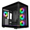Cooler Master Elite 600 Black ATX Tower Gaming Case Tempered Glass, 7x 120mm ARGB Fan Pre-installed, CPU Cooler Support Upto 170mm, GPU Support Upto 410mm, 7x PCI Slot, 360mm Radiator Supported, Front I/O: 2x USB, 1x Type C, HD Audio