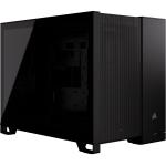 Corsair 2500D Airflow Black MATX Gaming Case Tempered Glass CPU Cooler Support Upto 180mm, GPU Support Upto 400mm, 360mm Radiator Supported, 4x PCI (4 vertical with accessory) - Front 1x Type C, 2x USB, HD Audio