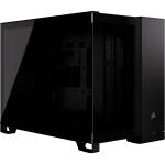 Corsair 2500X Black MATX Gaming Case Tempered Glass CPU Cooler Support Upto 180mm, GPU Support Upto 400mm, 360mm Radiator Supported, 4x PCI (4 vertical with accessory) - Front 1x Type C, 2x USB, HD Audio