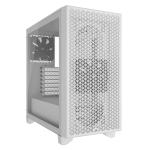 Corsair 3000D Airflow White Mid Tower Gaming Case Tempered Glass CPU Cooler Support Upto 170mm, GPU Support Upto 360mm, 7 +2 (Vetical) PCI Slot, 360mm Radiator Supported, Front I/O: 2x USB, HD Audio