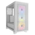 Corsair 3000D RGB White Mid Tower Gaming Case Tempered Glass, 3x 120mm ARGB Fan CPU Cooler Support Upto 170mm, GPU Support Upto 360mm, 7 +2 (Vetical) PCI Slot, 360mm Radiator Supported, Front I/O: 2x USB, HD Audio