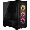 Corsair 3500X RGB Black Mid Tower Gaming Case Tempered Glass, 3x 120mm A-RGB Fan Pre-installed CPU Cooler Support Upto 170mm, GPU Support Upto 410mm, 7x PCI (4X Vertical), 360mm Radiator Supported, Front I/O: 1x Type C, 2x USB 3.2, HD Audio