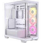 Corsair 3500X RGB iCUE Link White Mid Tower Gaming Case Tempered Glass, 3x120mm A-RGB Fan With iCUE Link Hub Pre-installed, CPU Cooler Support Upto 170mm, GPU Support Upto 410mm, 7x PCI (4X Vertical), 360mm Radiator Supported, Front I/O: 1x