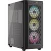 Corsair 480T RGB Airflow Black ATX MidTower Gaming Case Tempered Glass, 3x 120mm A-RGB Fan Pre Installed, 7x PCI Slot, 360mm Radiator Supported, Front I/O: 2x USB, HD Audio
