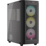 Corsair 480T RGB Airflow Black ATX MidTower Gaming Case Tempered Glass, 3x 120mm A-RGB Fan Pre Installed, 7x PCI Slot, 360mm Radiator Supported, Front I/O: 2x USB, HD Audio