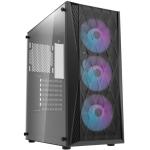 DARKFLASH DK352 MESH ATX Mid Tower Case, 4x ARGB Fans, Tempered Glass. CPU Cooler Support upto 160mm, GPU Support upto 340mm, 7xPCI, 360mm Radiator Supported, Front: 2xUSB3.0, HD Audio