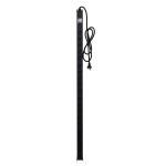 Dynamix RPR-20V15MCB 20 Outlet Vertical Power Rail (10A) with 6kA C-Curve MCB Circuit Breaker, AU/NZ on/off switch & 50mm Recessed Brackets, 15A 3 Pin Plug, Vertical Height 1293mm, Colour Black