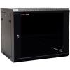 Dynamix RWM9 9RU Wall Mount Cabinet 450mm Deep (600 x 450 x 501mm) - Includes 1x Fixed Shelf, 2x Fans & 10x Cage Nuts - Black Gloss Colour, front door Dynamix RWM9 9RU Wall Mount Cabinet 450mm Deep (600 x 450 x 501mm) - Includes 1x Fixed Shelf, 2x Fans & 10x Cage Nuts - Black Gloss Colour, front door
