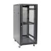 Dynamix RSR27-6X6 27RU Server Cabinet 600mm Deep (600x600x1388mm) Includes 1x Fixed Shelf, 4x Fans, 25x CageNuts, 4x Castors & 4x Level Feet. Black Gloss Colour, Tinted Glass Door, Removeable Sides, Bottom Wire Path