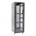 Dynamix RSR37-6X8 37RU Server Cabinet 800mm Deep (600 x 800 x 1853mm). Incl. 2x Fixed Shelves, 4x Fans, 25x Cage Nuts, 4x Castors & 4x Level Feet. static load. Glass front door, mesh rear door. 6-Way PDU installed.