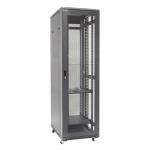 Dynamix RSME4268 42RU Server Cabinet 800mm Deep Front Mesh Door, Rear Mesh Double Doors, 2x 150mm Vertical Cable Tray 2x Fixed Shelves, 2x 6- distribution unit, bolt down kit