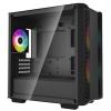 DEEPCOOL CC360 ARGB Black Mini Tower mATX Case Tempered Glass, 3x 120mm ARGB Fans Pre-Installed, CPU Cooler Support up to 165mm, GPU Support up to 320mm, 3x PCI Slot, 360mm Radiator Supported, Front I/O: 2x USB, HD Audio