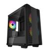 DEEPCOOL CC360 ARGB Black Mini Tower mATX Case Tempered Glass, 3x 120mm ARGB Fans Pre-Installed, CPU Cooler Support up to 165mm, GPU Support up to 320mm, 3x PCI Slot, 360mm Radiator Supported, Front I/O: 2x USB, HD Audio DEEPCOOL CC360 ARGB Black Mini Tower mATX Case Tempered Glass, 3x 120mm ARGB Fans Pre-Installed, CPU Cooler Support up to 165mm, GPU Support up to 320mm, 3x PCI Slot, 360mm Radiator Supported, Front I/O: 2x USB, HD Audio