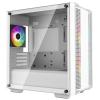 DEEPCOOL CC360 ARGB Tempered Glass mATX Mini Tower Case - White 3x 120mm ARGB Fans Pre-Installed - CPU Cooler Support up to 165mm - GPU Support up to 320mm - 3x PCI Slots - 360mm Radiator Support - Front I/O: 2x USB - HD Audio