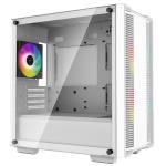 DEEPCOOL CC360 ARGB White Mini Tower mATX Case Tempered Glass, 3x 120mm ARGB Fans Pre-Installed, CPU Cooler Support up to 165mm, GPU Support up to 320mm, 3x PCI Slot, 360mm Radiator Supported, Front I/O: 2x USB, HD Audio