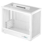 DEEPCOOL CH160 Plus MATX case White Tempered Glass, CPU Cooler Support Upto 164mm, GPU Support Upto 342mm, 4x PCI Slot, 240mm Radiator Supported, Front I/O: 2x USB, 1x Type C, HD Audio