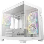 DEEPCOOL CG330 MATX Mini Tower Case White with 3 X ARGB PWM Fans CPU Cooler Support Upto 163mm, GPU Support Upto 410mm, 5x PCI Slot, 360mm Radiator Supported, Front I/O: 1x Type C, 2x USB, HD Audio