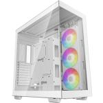DEEPCOOL CH780 White ATX mid Tower Gaming Case , CPU Cooler Support Upto 132mm, GPU Support Upto 480mm, 1 X 420mm ARGB Fan installed, PCIe 4.0 riser cable with GPU Mount, Front I/O: 4x USB, 1x Type C