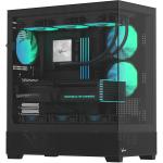 Formula V Cyrstal Z2 Plus Black AR Mid Tower Gaming Case Tempered Glass, 3x 120mm ARGB PWM Pre-installed, CPU Cooler Support Upto 170mm, GPU Support Upto 405mm, 7x PCI Slot, 360mm Radiator Supported, Front I/O: 1x USB 2.0, 1x USB 3.0, 1x Ty