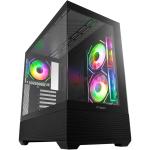 FSP M342 Black ATX Mid Tower Case 3x120mm ARGB Fans Pre-installed, CPU Cooler Support Upto 170mm, GPU Supports Upto 420mm, 7x PCI Slot, 360mm Radiator Supported,