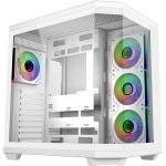 FSP U580 ATX Mid Tower Case - White 7x 120mm ARGB Fans Pre-Installed - CPU Cooler Support up to 160mm - GPU Support up to 415mm - 9x PCI Slots - 360mm Radiator Support - Front I/O: 1x USB-C - 2x USB - HD Audio