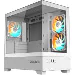Gigabyte C201 PANORAMIC ICE White mATX Gaming Case Tempered Glass, CPU Cooler Support 3x 120mm ARGB Fan Pre-installed, CPU Cooler Support Upto 190mm, GPU Support Upto 410mm, 5x PCI Slot, 360mm Radiator Supported, Front I/O: 2x USB, HD Audio