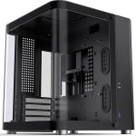 Jonsbo TK-1 Black mATX Mini Tower Gaming Case, Bi-Bent Surround View Curved Tempered Glass, CPU Cooler Support Upto 165mm, GPU Support Upto 280mm, 4x PCI Slot, 240mm Radiator Supported, Front I/O: 1x USB 3.2, 1x Type C, HD Audio