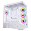 Lian Li Vector V100 RGB Tempered Glass ATX Mid Tower Gaming Case - White 4x ARGB Fans Pre-Installed - CPU Cooler Support up to 178mm - GPU Support up to 420mm - 7x PCI Slots - 360mm Radiator Support - Front I/O: 2x USB - 1x USB-C - HD Audio