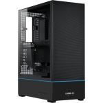 Lian Li SUP 01 Black ATX MidTower Gaming Case Tempered Glass, Pre-mounted PCIE 4.0 Riser cable for front-positioned GPU, 360mm Radiator Supported, 8x PCI Slots, Front: 2x USB, 1x Type-C, HD Audio