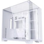 Lian Li O11 VISION Compact White ATX MidTower Gaming Case Tempered Glass, Support ATX/mATX/ITX, CPU Cooler Supports Upto 167mm, GPU Supports Upto 408mm, 7x PCI Slot, 360mm Radiator Supported. Front I/O: 1x Type C, 2x USB, HD Audio Mesh Side