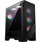 MSI MAG FORGE 120A Mid Tower Gaming Case for ATX/mATX/ITX Tempered Glass with 6 X Fixed RGB Fans, CPU Cooler Support Upto 160mm, GPU Support Upto 330mm, 7x PCI Slot, 240mm Radiator Supported, Front I/O: 2x USB, HD Audio
