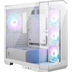 MSI MAG PANO M100R PZ White mATX Gaming Case Tempered Glass with 4x ARGB Fans CPU Cooler Support Upto 175mm, GPU Support Upto 390mm, 5x PCI Slot, 360mm Radiator Supported, Front I/O: 2x USB, HD Audio