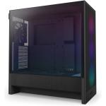 NZXT H5 Black Flow RGB 2024 Edition ATX MidTower Gaming Case Tempered Glass, 1x F360 RGB and 1x F120Q Pre-installed, CPU Cooler Support Upto 170mm, GPU Support Upto 410mm, 7x PCI Slot, 360mm Radiator Supported, Front I/O: 1x Type C, 1x USB,