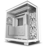 NZXT H9 Elite Edition ATX MidTower Gaming Case Tempered Glass, White, 3XA-RGB Fan and Controller Pre-installed, CPU Cooler Support Upto 165mm, GPU Support Upto 435mm, 360mm Radiator Supported, 7XPCI Slot, Front I/O: 2X USB, 1XType C, 1XHD A