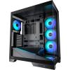 OKINOS Aqua 9 ARGB Black MidTower ATX Gaming Case Tempered Glass, 5 x 120mm ARGB Fans Pre-Installed, CPU Cooler Support Upto 170mm, GPU Support Upto 420mm, 7x PCI Slot, 360mm Radiator Supported, Front I/O: 2x USB, 1x Type C, HD Audio OKINOS Aqua 9 ARGB Black MidTower ATX Gaming Case Tempered Glass, 5 x 120mm ARGB Fans Pre-Installed, CPU Cooler Support Upto 170mm, GPU Support Upto 420mm, 7x PCI Slot, 360mm Radiator Supported, Front I/O: 2x USB, 1x Type C, HD Audio