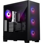 Phanteks XT PRO Ultra Tempered Glass ATX Case - Black 4x 140mm DRGB Fans - CPU Cooler Support up to 184mm - GPU support up to 415mm - 7x PCI Slots - 360mm Radiator Support - Front: 1x USB-C - 1x USB - HD Audio