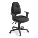 Eden Office Spectrum High Back Office Chair, 7-Way Ergonomic Adjustment - Large Seat - Height adjustable arms - Keylargo Ebony fabric - Max Weight 160kg - 15 Years Local Warranty