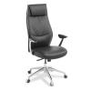 Eden Office Domain High Back Boardroom Office 3-Way Ergonomic Adjustment - Armrests - Black Leather Front, Leather-Look Back Outer - 140kg max user weight - 10 Years Local Warranty