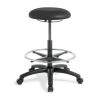 Eden Office Button High lift Stool - with Adjustable Footring - Black Vinyl - For Max 140kg Users - 5 Years Local Warranty