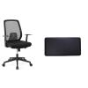 Loctek YZ201 Ergonomic Sit & Standing Bundle Mesh Office Chair With Anti-Fatigue Standing Mat - Height adjustable swivel chairs. With Breathable Mesh Backrest and High Density Molding Seating Cushion - Under Desk Foot Rest Pad Supports feet