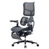 Sihoo Dora S300 Black Premium Ergonomic Office Chair With Footrest - 6D Dynamic Lumbar Support - Adjustable Seat Depth - Super Soft 6D Adjustable Armrests