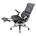 Sihoo Dora S300 Black Premium Ergonomic Office Chair With Footrest - 6D Dynamic Lumbar Support - Adjustable Seat Depth - Super Soft 6D Adjustable Armrests