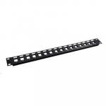 Dynamix PP-UK-12 19" 12 Port Unloaded Patch Panel    Keystone Inserts, 1RU