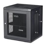 StarTech.com 12U 19" Wall Mount Network Cabinet - 16" Deep Hinged Locking IT Network Switch Depth Enclosure - Vented Computer Equipment Data Rack w/Shelf & Flexible Side Panels - Assembled