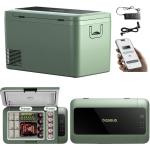 Baseus T-Space Series Car Refrigerator App-Controlled -20°C Fast Cooling, Anti-Shock, LED Light, Durable. Ideal for Car, Outdoor, Camping, Bedroom, Come with 220V wall charger using for home.  Forest Green