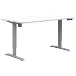 Accent Rapid Electric Standing Desk 1200x700 Snow/Silver Caters for all users, Height adjustable from 695-1145mm. 3 x programmable height settings. Desk rises and falls quickly and quietly-20mm per second. Includes cable port for cable acce