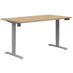 Accent Rapid Electric Desk 1800x800 Classic Oak/Silver Caters for all users, Height adjustable from 695-1145mm. 3 x programmable height settings. Desk rises and falls quickly and quietly-20mm per second. Includes cable port for cable access