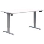 Accent Rapid Electric Desk 1800x800 Snow/Silver Caters for all users, Height adjustable from 695-1145mm. 3 x programmable height settings. Desk rises and falls quickly and quietly-20mm per second. Includes cable port for cable access. S